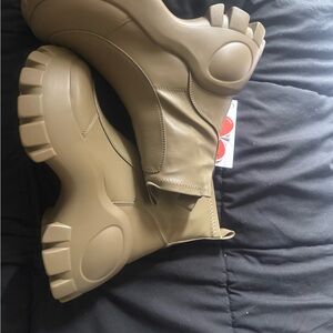 Cider Olive Green Platform Boots